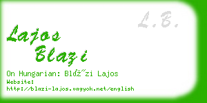 lajos blazi business card